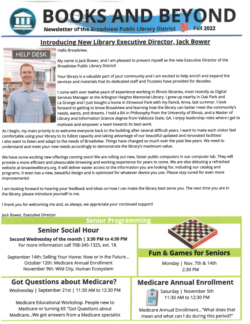 Broadview Public Library District Broadview, IL